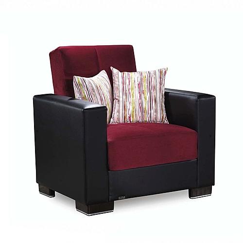 Armada Classic Burgundy/Black 10 Armchair by Casamode