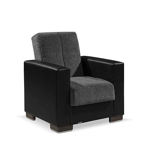 Armada Classic Dark Gray/Black 18 Armchair by Casamode