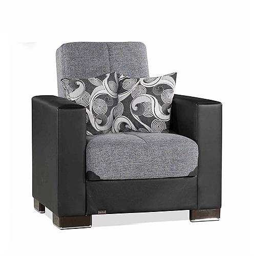 Armada Classic Gray/Black 5 Armchair by Casamode