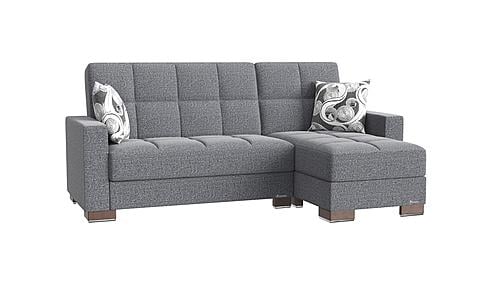 Armada Classic Gray 13 Sectional Sofa Sleeper by Casamode