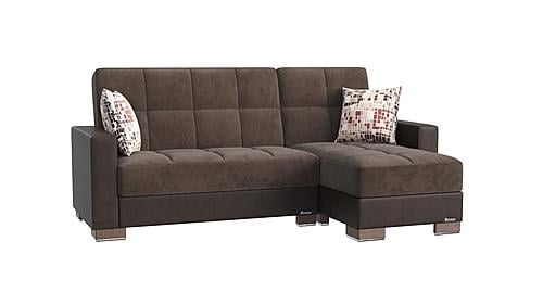 Armada Classic Dark Brown 7 Sectional Sofa Sleeper by Casamode