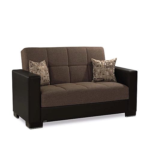 Armada Classic Brown 14 Convertible Loveseat by Casamode