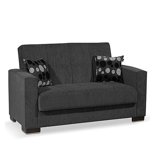 Armada Classic Dark Gray 19 Convertible Loveseat by Casamode