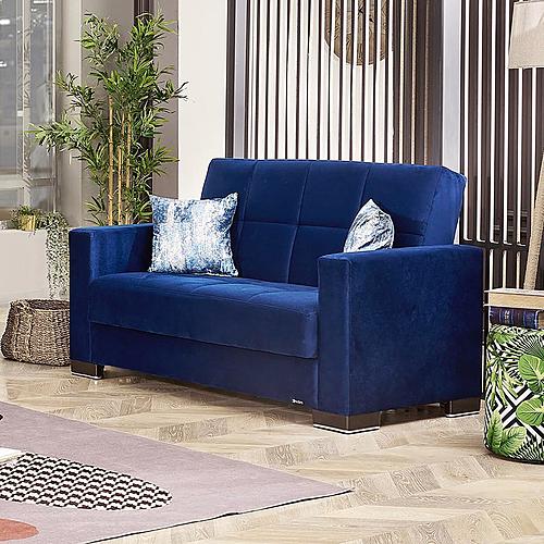 Armada Classic Blue 4 Convertible Loveseat by Casamode