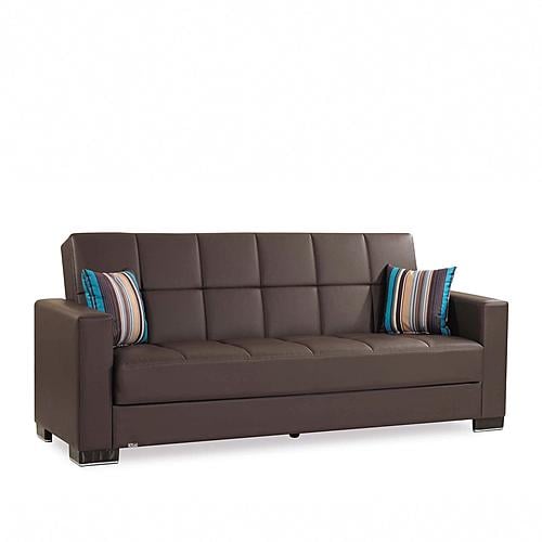Armada Classic Brown PU 16 Sofa Bed by Casamode