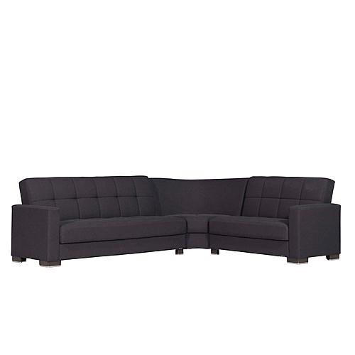 Armada Classic Denim Dark Blue 11 Corner Sectional Sofa Sleeper by Casamode
