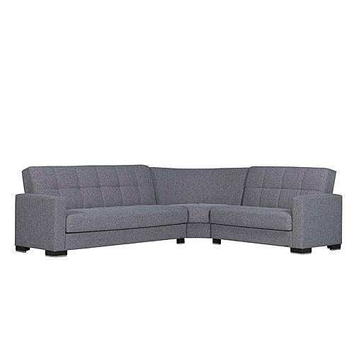 Armada Classic Gray 13 Corner Sectional Sofa Sleeper by Casamode