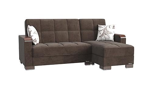 Armada X Lounge Sectional (L+C) 308 Brown/Brown by Casamode