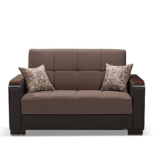 Armada X Brown Fabric/PU 314 Loveseat by Casamode