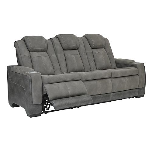 Next-Gen DuraPella Performance Fabric Dual Power Reclining Sofa - Two-Tone Slat by Ashley Furniture