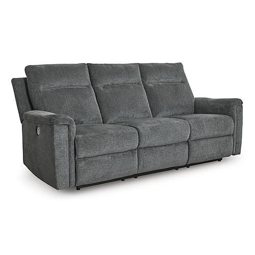 Barnsana Gravel Power Reclining Sofa by Ashley Furniture