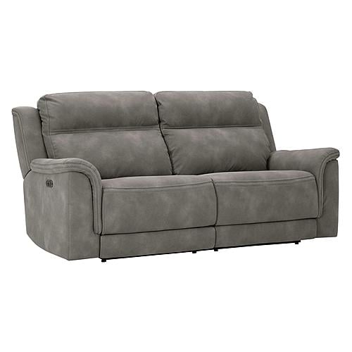 Next-Gen DuraPella Performance Fabric Dual Power Reclining Sofa - Slate by Ashley Furniture