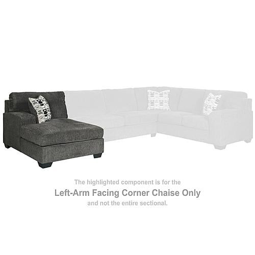 Ballinasloe Smoke 3-Piece Sectional w/Chaise by Ashley Furniture