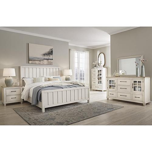 Shaybrock Antique White Bedroom Set at Futonland