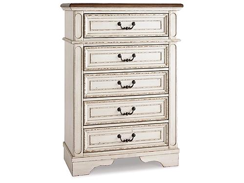 Realyn Youth 5 Drawer Chest - Chipped White by Ashley Furniture