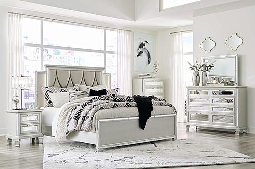 Lindenfield Silver - King Bedroom Set by Ashley Furniture