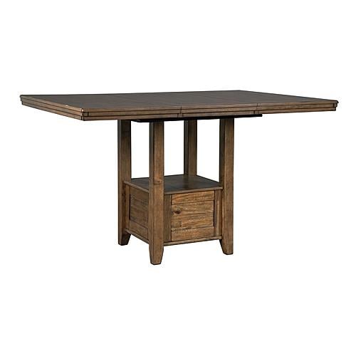 Flaybern Brown Counter Height Dining Table w/Pedestal Base by Ashley Furniture