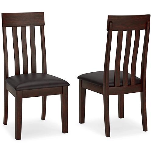 Haddigan - Dark Brown Rake Back Upholstered Dining Chair (Set of 2) by Ashley Furniture