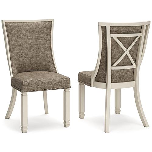 Bolanburg Antiqued White Dining Chair w/Upholstered Back (Set of 2) by Ashley Furniture