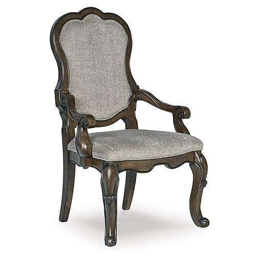 Maylee Dark Brown Dining Arm Chair (Set of 2) by Ashley Furniture