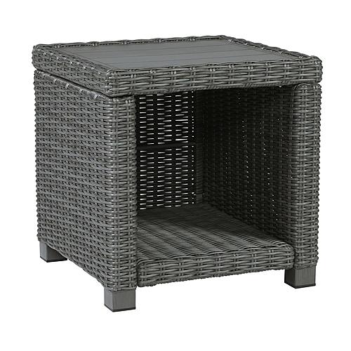 Elite Park Outdoor Square End Table - Gray by Ashley Furniture