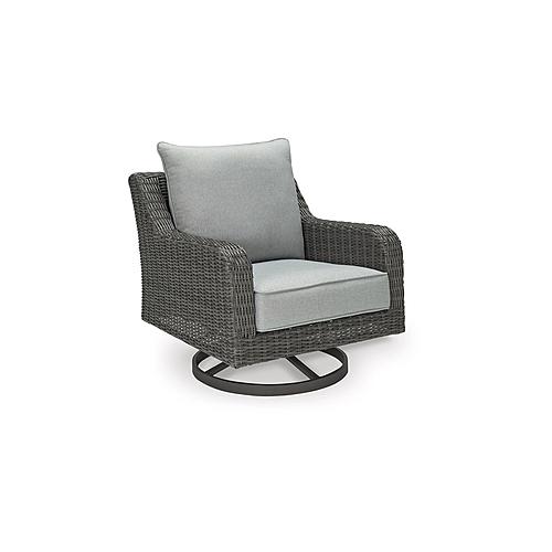 Elite Park Outdoor Swivel Lounge Chair w/Cushion - Gray by Ashley Furniture