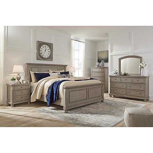 Lettner - Light Gray - Panel Bedroom Set by Ashley Furniture