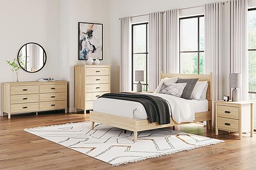 Cabinella - Tan - Platform Panel Bedroom Set by Ashley Furniture