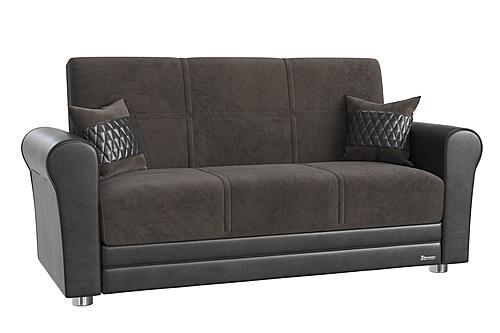 Avalon Nano Gray Convertible Loveseat by Casamode