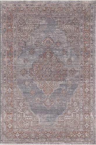 Adele Grey Blush Medallion Area Rug by KAS Rugs