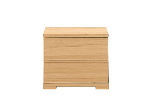 Alaska Eco 2-Drawer Nightstand - Beech Wood with Hand-Rubbed Oil Finish by Comfort Pure