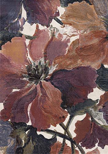 Aurora Pink Orange Purple Floral Rug by Kalora