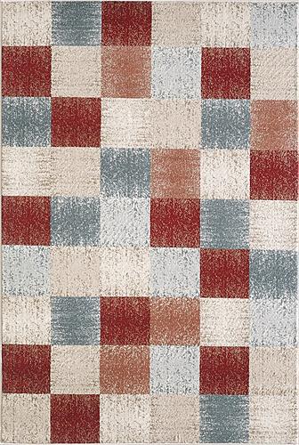 Avalon Brown Checkered Area Rug by KAS Rugs