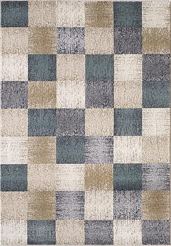 Avalon Ivory Checkered Area Rug by KAS Rugs