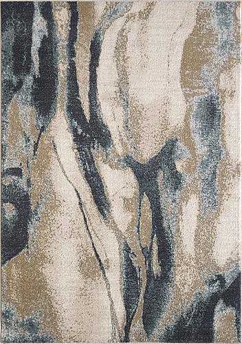 Avalon Ivory/Blue Wonder Area Rug by KAS Rugs