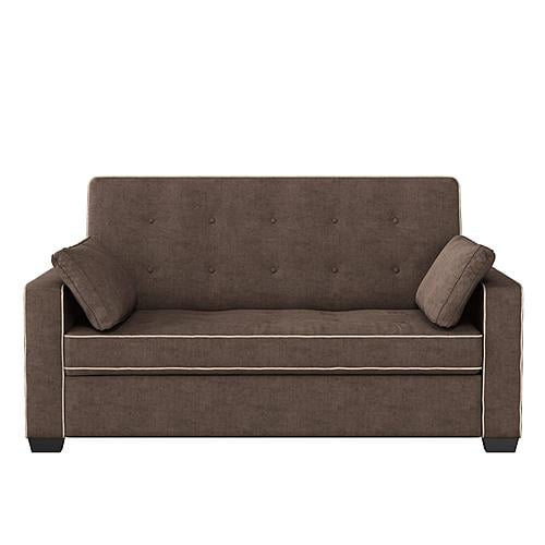 Serta&reg; Avery Full Convertible Loveseat in Java by Lifestyle