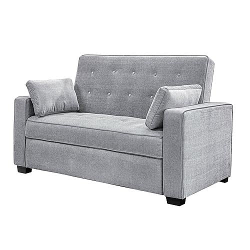 Serta&reg; Avery Full Convertible Loveseat in Light Gray by Lifestyle