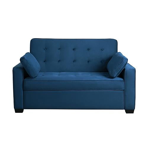 Serta&reg; Avery Queen Convertible Sofa in Navy Blue by Lifestyle
