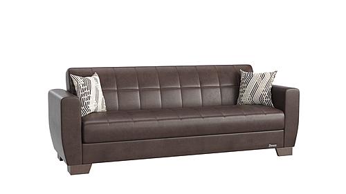 Barato Brown PU Leatherette Sofa Bed by Casamode