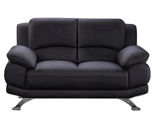117 L108 Black Leather Loveseat by BH Furniture