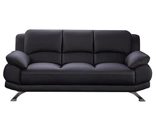 117 L108 Black Leather Sofa by BH Furniture