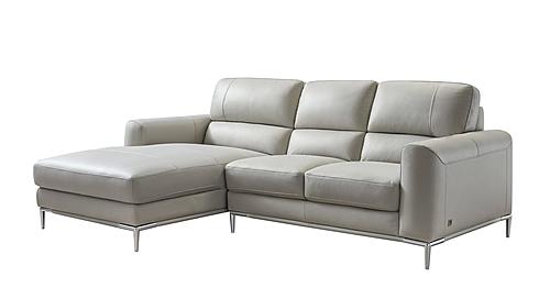 Crosby V990 Smoke Thick Top Grain Leather Sectional by BH Furniture