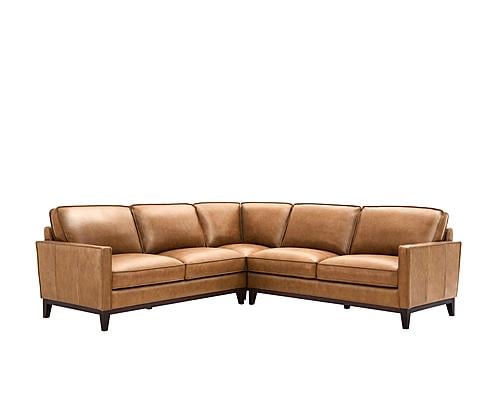 Harper 177137 Saddle Leather 3 Piece Corner Sectional by BH Furniture