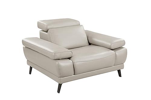 Mercer 807 Smoke Taupe Thick Leather Chair by BH Furniture