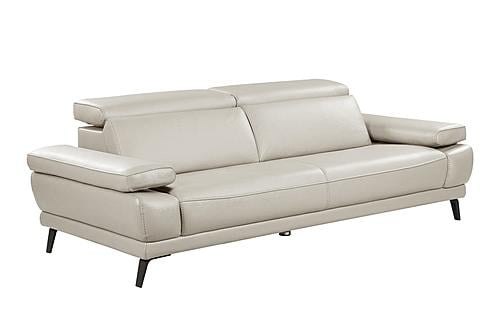 Mercer 807 Smoke Taupe Thick Leather Sofa by BH Furniture