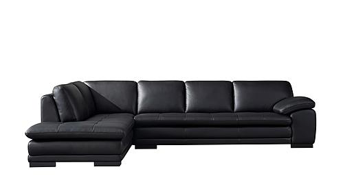 ML157 L208 Black Top Grain Leather Sectional by BH Furniture
