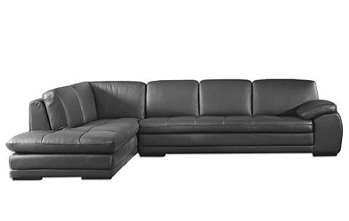 ML157 L225 Dark Gray Top Grain Leather Sectional by BH Furniture