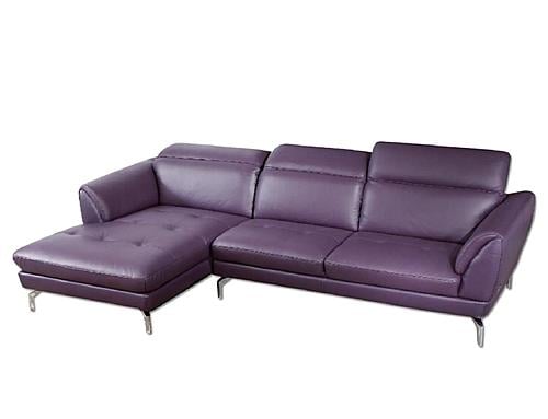 Orchard L211 Purple Top Grain Leather Sectional w/Ratcheting Headrests by BH Furniture