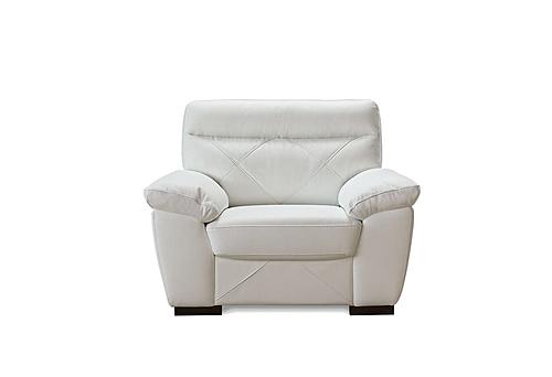 S173 L226 White Top Grain Leather Chair by BH Furniture