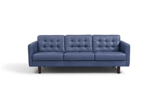 Venere 9030 Navy Blue Leather Sofa by BH Furniture